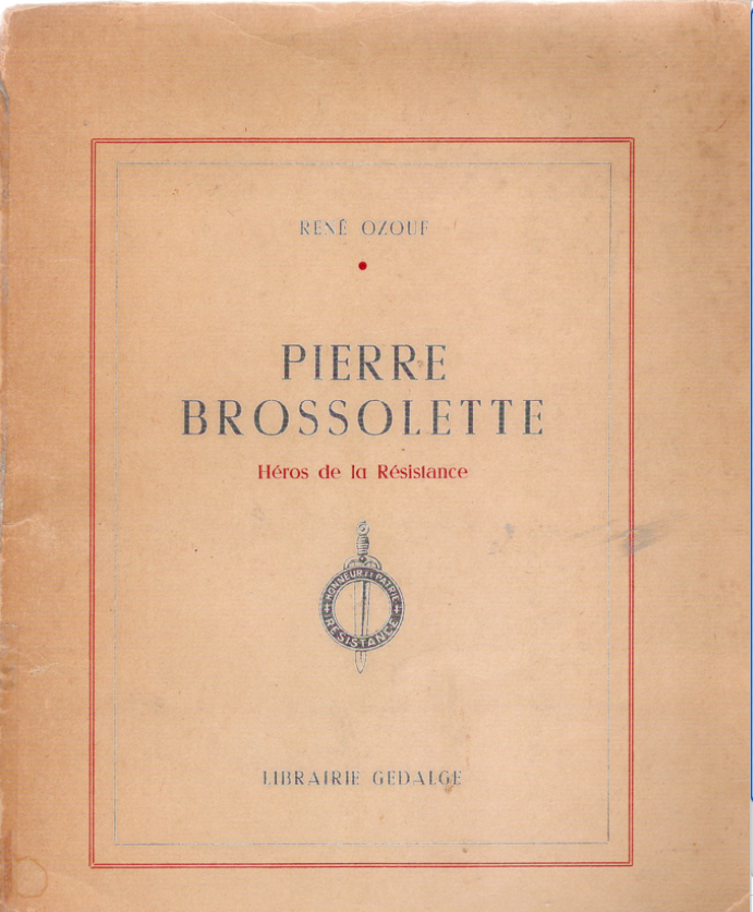 Rene Ozouf sur Pierre Brossolette 1946