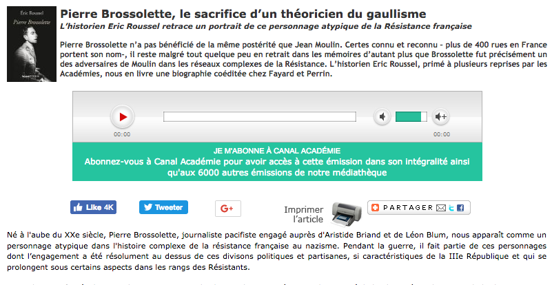 Pierre Brossolette, le sacrifice d’un théoricien du gaullisme