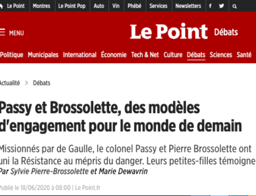 Le Point – Passy et Brossolette, des modèles d’engagement pour le monde de demain