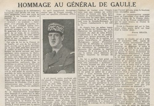 Hommage au général De Gaulle